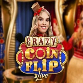 Crazy Coin Flip by Evolution, showcased at shakebetcasinos.com – game logo