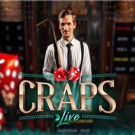 Live Craps online game logo by Evolution on shakebetcasinos.com