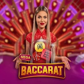 Mega Baccarat slot visual from Pragmatic Play available on shakebetcasinos.com